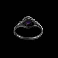 Natural Amethyst Silver Ring 