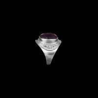 Natural Amethyst Silver Ring 