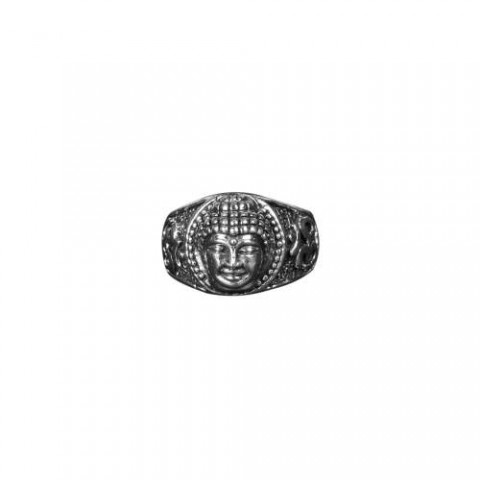 Lord Buddha Face Ring Silver