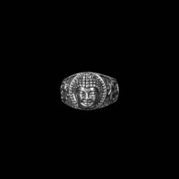 Lord Buddha Face Ring Silver