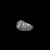 Lord Buddha Face Ring Silver