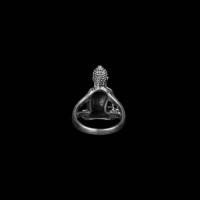 Lord Buddha Face Ring Silver