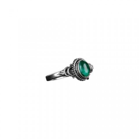 Malachite Stone Silver Ring