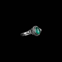 Malachite Stone Silver Ring