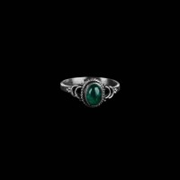 Malachite Stone Silver Ring