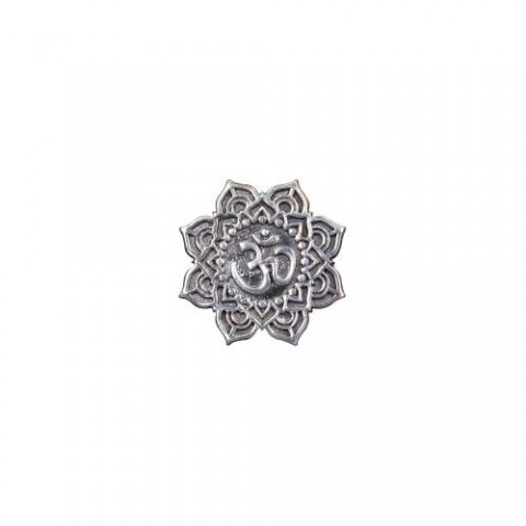 Om Lotus Silver Ring