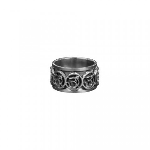 Om Spinner Silver Ring 