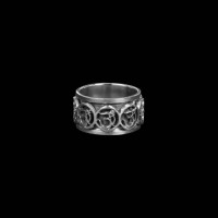 Om Spinner Silver Ring 