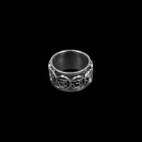 Om Spinner Silver Ring 