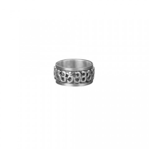 Om Spinner Silver Ring 