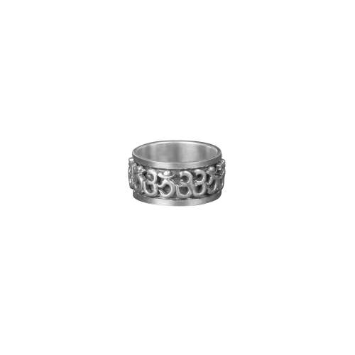 Om Spinner Silver Ring 