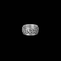 Om Spinner Silver Ring 