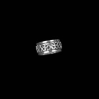 Om Spinner Silver Ring 