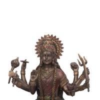 Resin Durga Maa Lion Statue 12inch