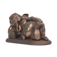 Lord Ganesha Lying Down Resin Statue 6 Inches