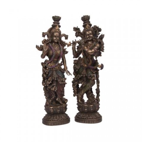 Radha Krishna Statue in Resin 15 inches