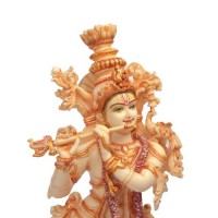 Lord Krishna Marble Standing Statue 16inch