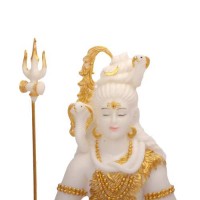 Lord Shiv Marble Sitting Statue 10 Inches