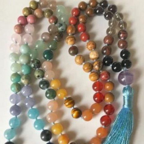 7 Chakra Crystal Healing Natural Stone Mala