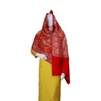 Jaal Embroidary Kashmiri Pashmina Stole in Red