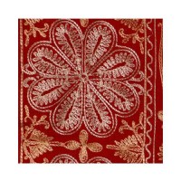 Jaal Embroidary Kashmiri Pashmina Stole in Red