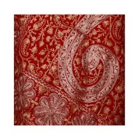 Jaal Embroidary Kashmiri Pashmina Stole in Red